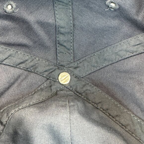 Nike Heritage86 Adjustable Baseball Cap Gray Black Embroidered Logo Strap Back - Picture 10 of 10